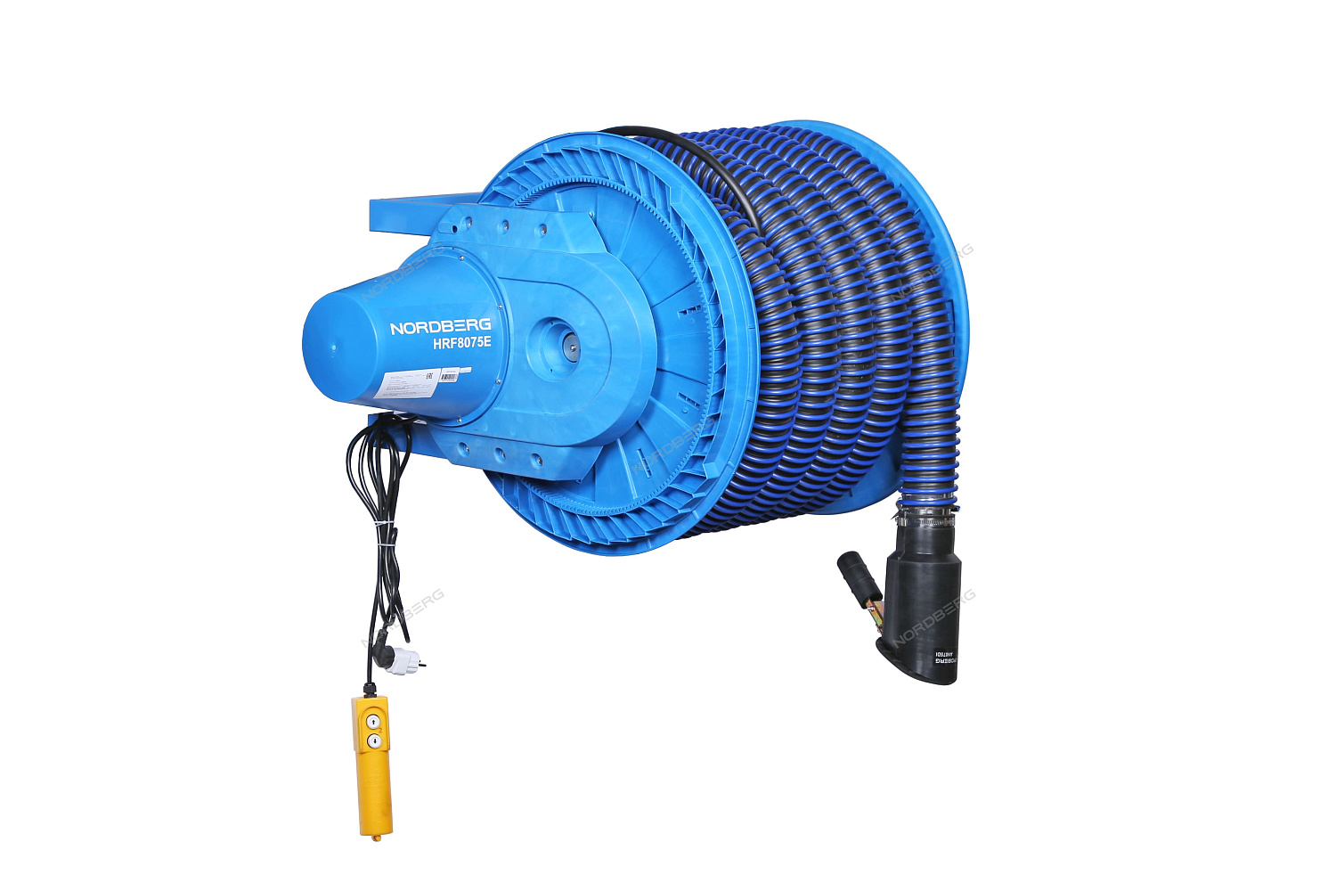 Катушка для сбора выхлопных газов с автоматическим приводом со шлангом L=8 м, D=75 мм и насадкой HRF8075E-KIT