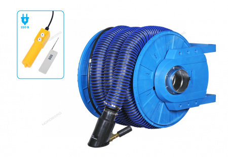 Катушка для сбора выхлопных газов с автоматическим приводом со шлангом L=8 м, D=100 мм и насадкой HRF8100E-KIT