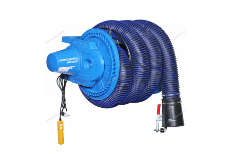 Катушка для сбора выхлопных газов с автоматическим приводом со шлангом L=8 м, D=150 мм и насадкой HRF8150E-KIT